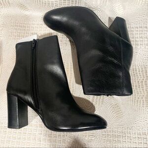 Asos Women’s Rescue Black Leather‎ Block Heel